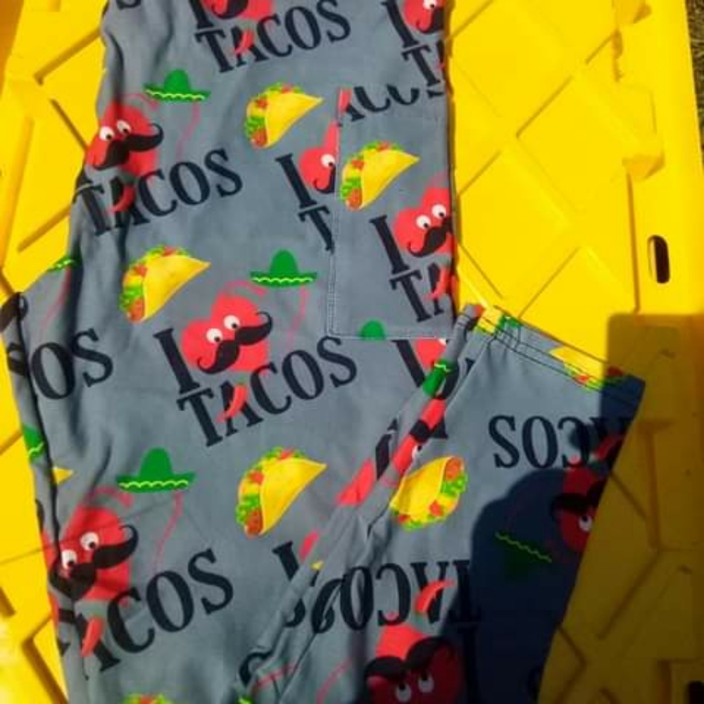 I love tacos os legging with pockets